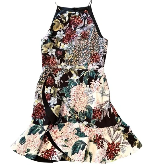 KEEPSAKE The Label Unreal Floral Print Mini Ruffle Dress,Small, Summer Girly - Picture 6 of 16